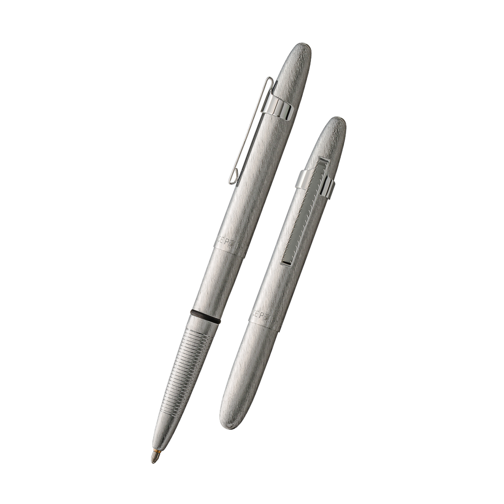Chrome Bullet Space Pen, Fisher Space Pen Logo - Fisher Space Pen