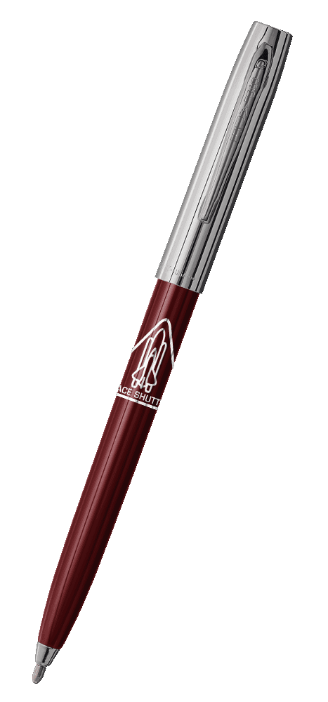 Burgundy & Chrome Cap-O-Matic Space Pen, Shuttle Imprint-0