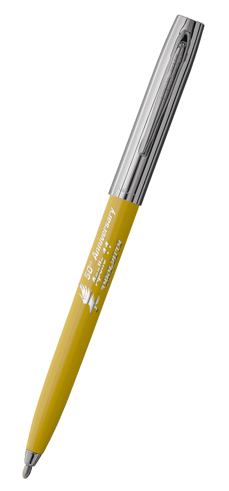 Yellow & Chrome Cap-O-Matic Space Pen, Apollo 11 50th Anniversary-0