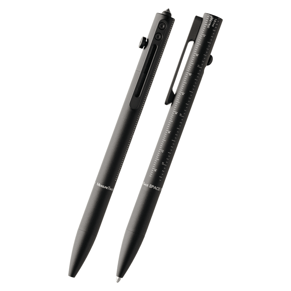 Measure Twice™ Tactical Bolt-Action Space Pen with Glass Breaker Tip-0