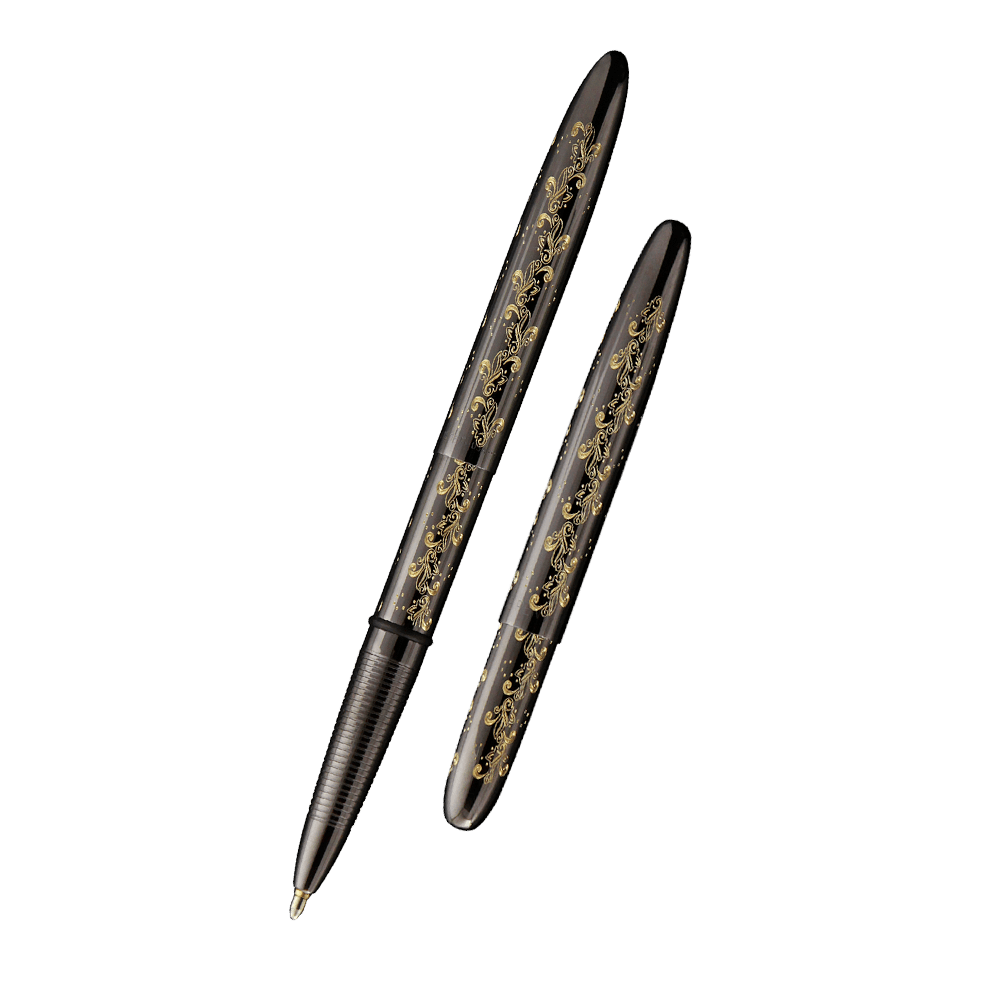 Dark Matter Black Titanium Nitride Bullet Space Pen, Fanfare Design-1