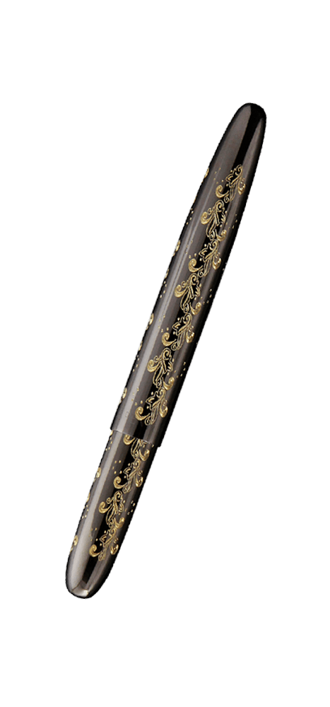 Dark Matter Black Titanium Nitride Bullet Space Pen, Fanfare Design-0