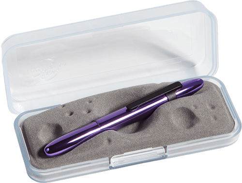 Purple Haze Bullet Space Pen, Matte Black Finger Grip & Clip-2