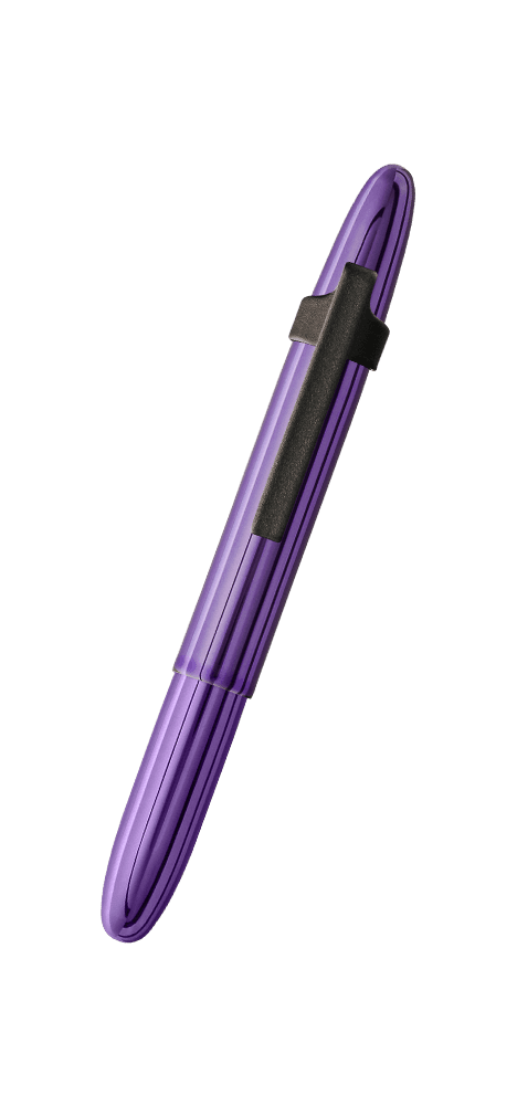 Purple Haze Bullet Space Pen, Matte Black Finger Grip & Clip-0