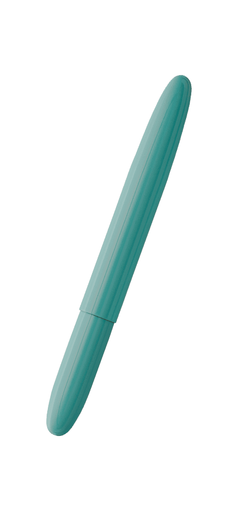 Closed 400TBL-GFG turquoise blue bullet space pen