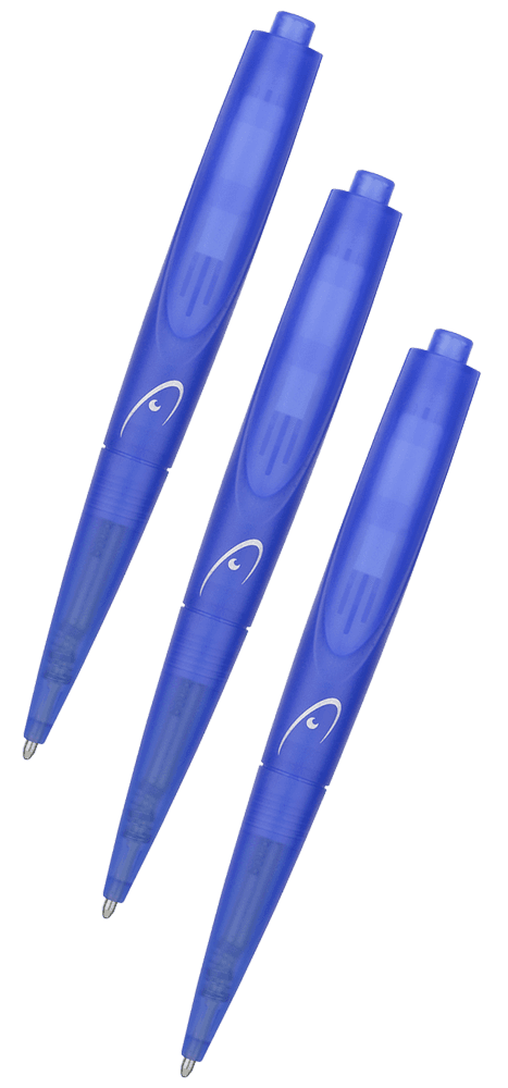 Blue Translucent Wedge Space Pen, 3 Pack-0