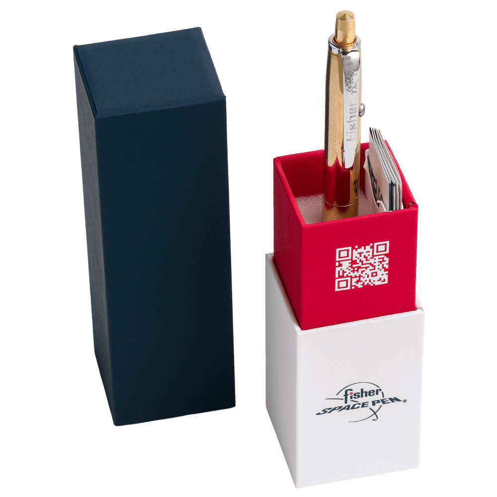 AG7-RAW raw brass astronaut space pen in capsule gift box