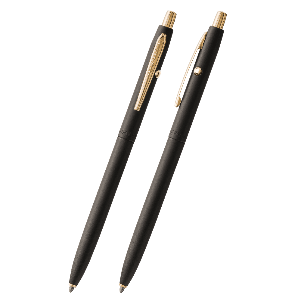 Matte Black Shuttle Space Pen, Gold Accents-1