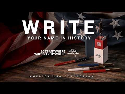 America 250 White & Gold Cap-O-Matic Space Pen, Special Edition-3