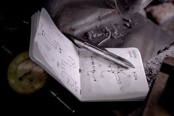 Chrome Infinium Space Pen, Blue Ink-3