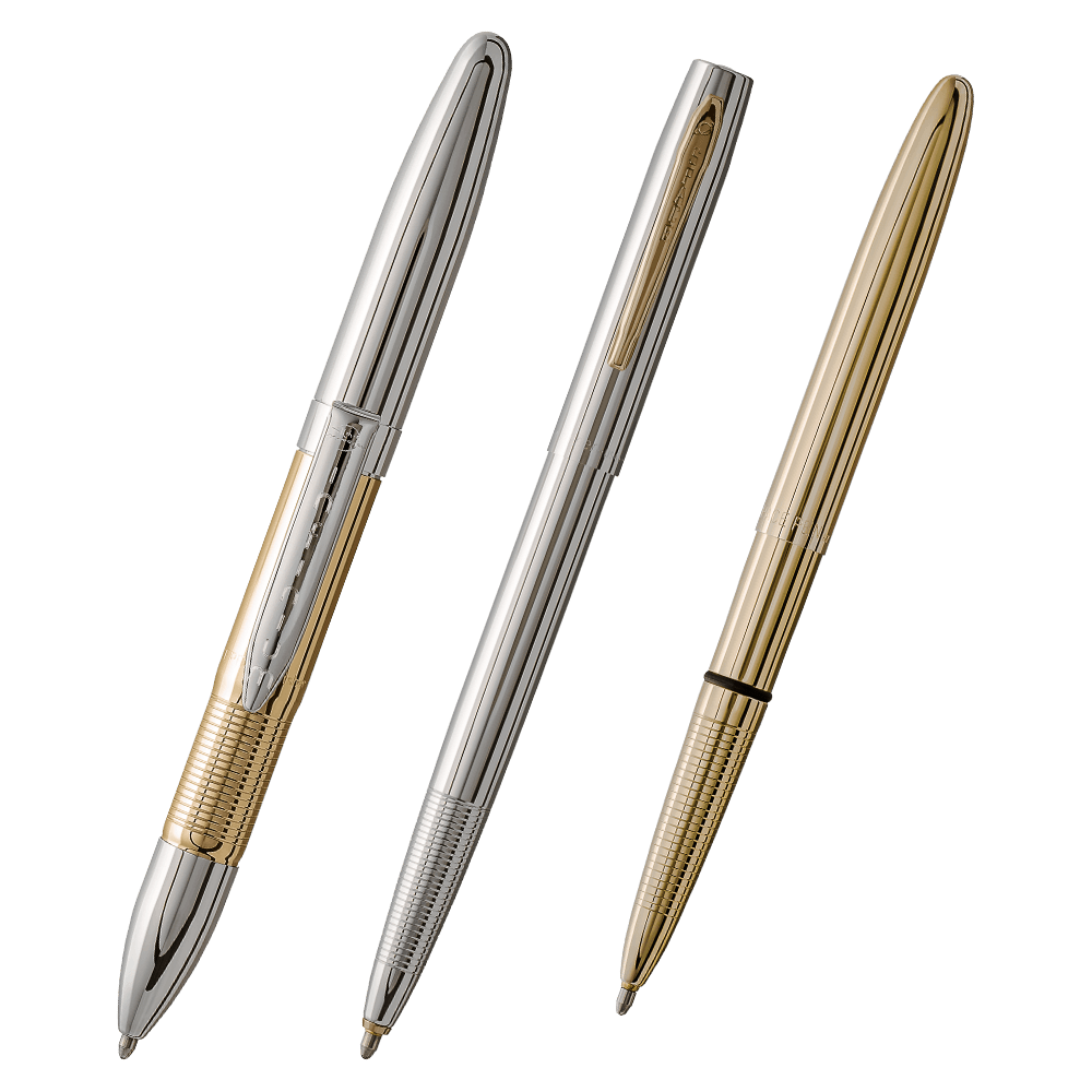 BUNDLE 3-PACK - Solar Flare / Chrome Infinium (Black Ink), Chrome Cap-O-Matic with Gold Accents, Solar Flare Bullet-0