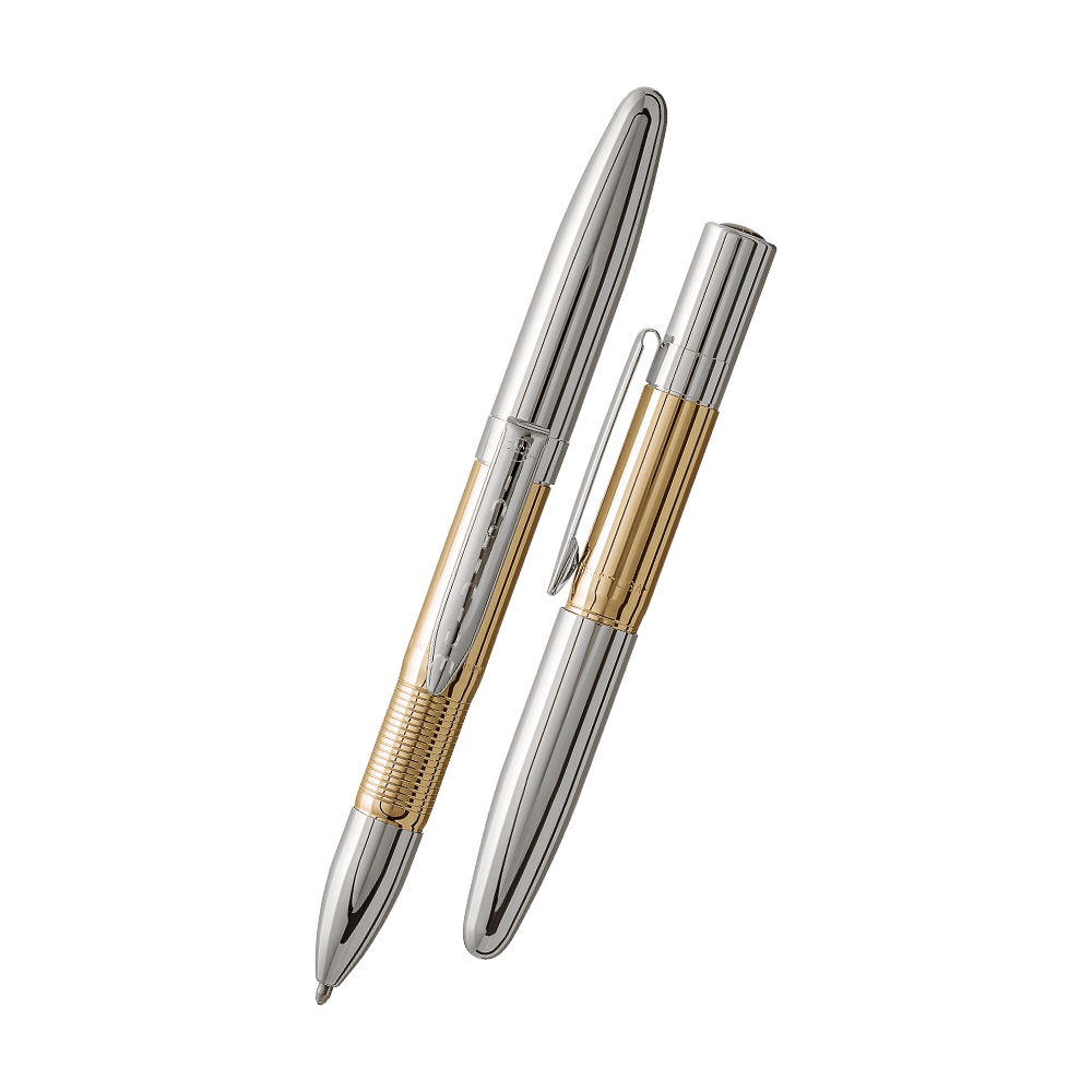 Solar Flare Gold Titanium Nitride & Chrome Infinium Space Pen, Black Ink-1