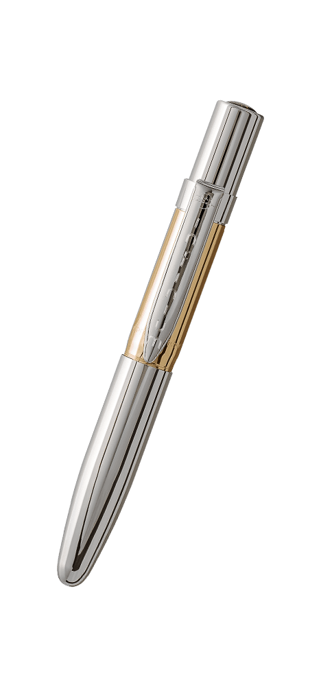 Solar Flare Gold Titanium Nitride & Chrome Infinium Space Pen, Black Ink-0
