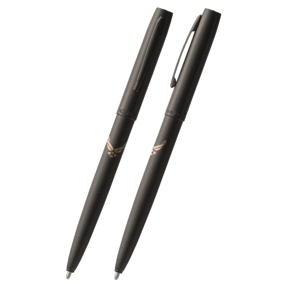 Matte Black Cap-O-Matic Space Pen, Air Force Wing-1