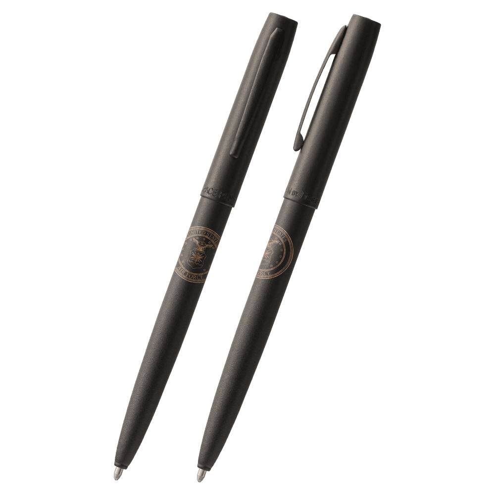 Matte Black Cap-O-Matic Space Pen, Air Force Emblem-1