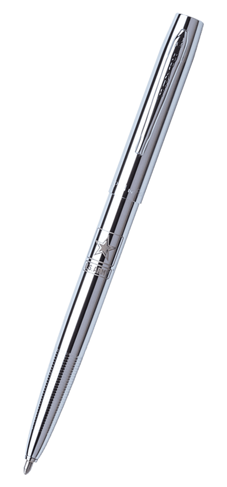 Chrome Cap-O-Matic Space Pen, Army Star-0