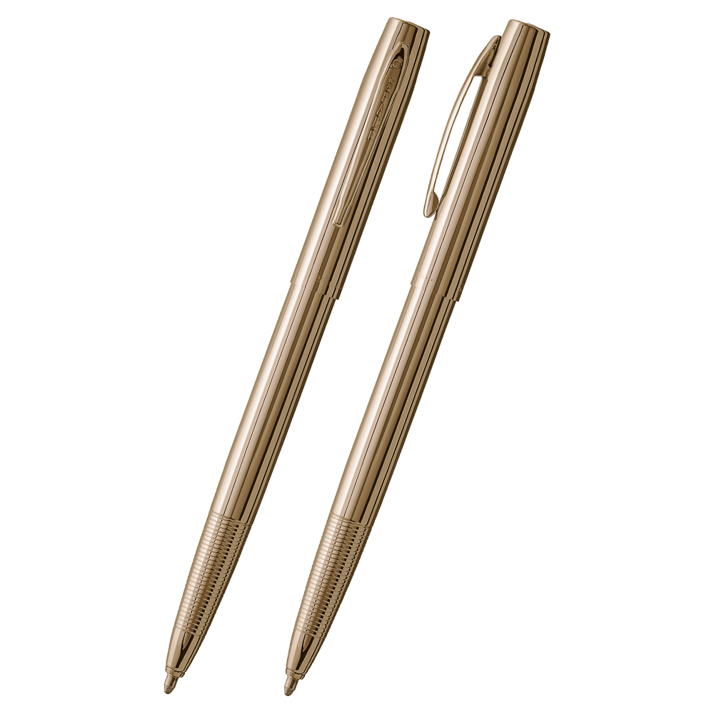 Lacquered Brass Cap-O-Matic Space Pen-1