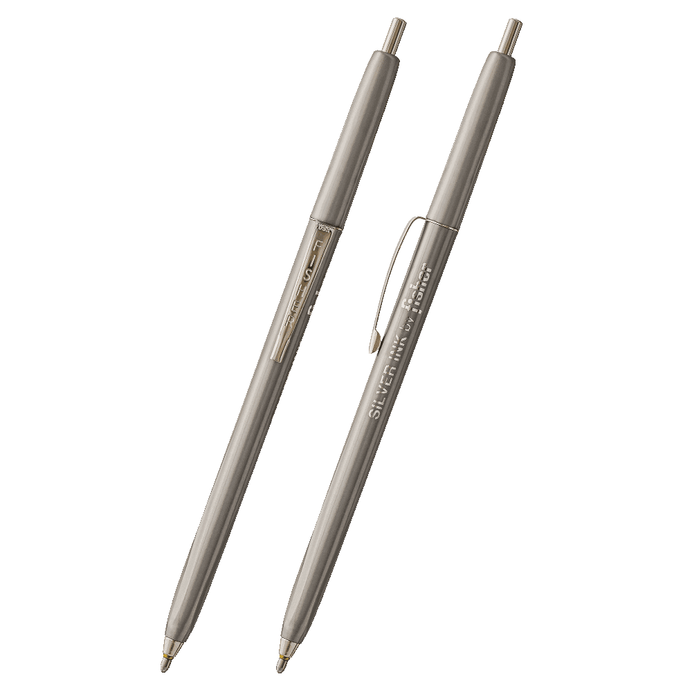 Silver Colored Ink, Bold Point Space Pen, Blister Carded – Set of 2-1