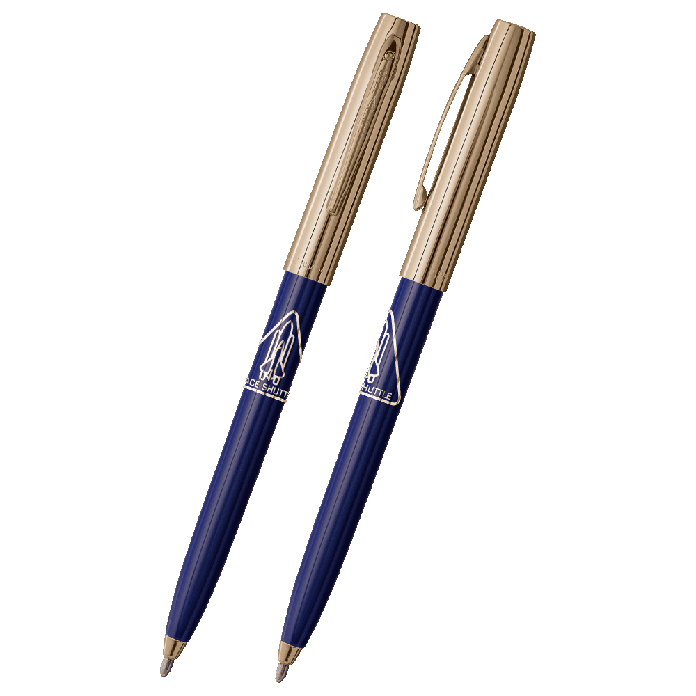 Blue & Gold Cap-O-Matic Space Pen, Shuttle Imprint-1