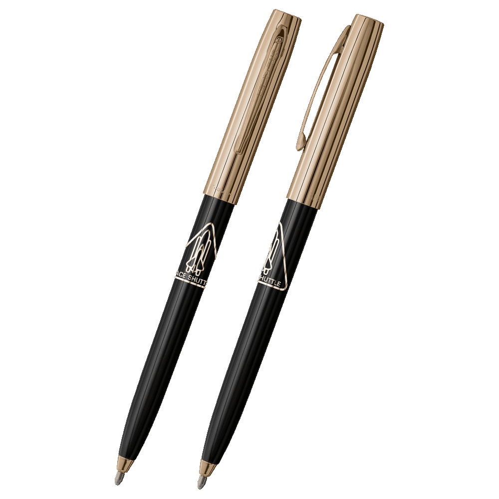 Black & Gold Cap-O-Matic Space Pen, Shuttle Imprint-1