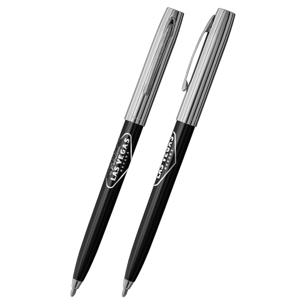 Black & Chrome Cap-O-Matic Space Pen, Welcome to Las Vegas-1