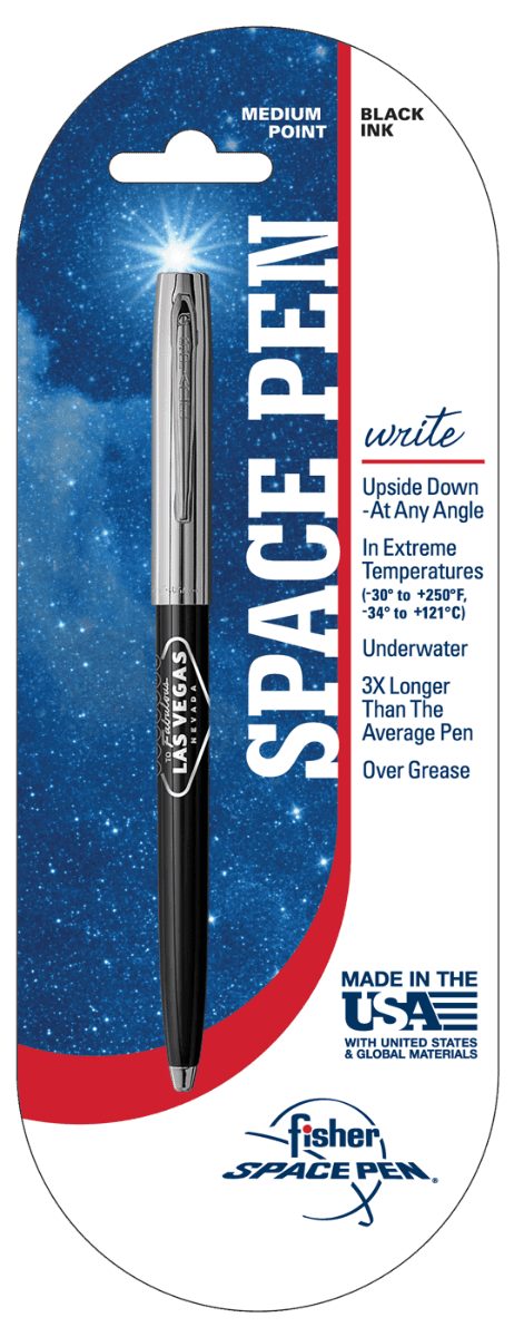 Black & Chrome Cap-O-Matic Space Pen, Welcome to Las Vegas-2