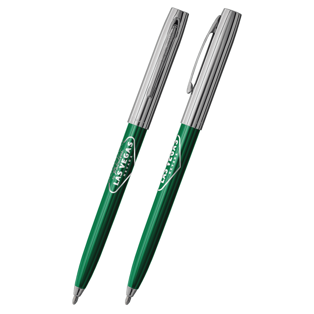 Green & Chrome Cap-O-Matic Space Pen, Welcome to Las Vegas-1