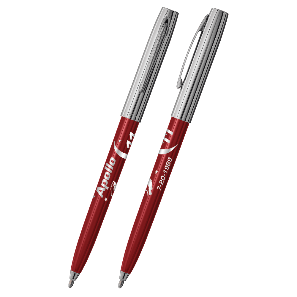 Red & Chrome Cap-O-Matic Space Pen, Apollo 11-1