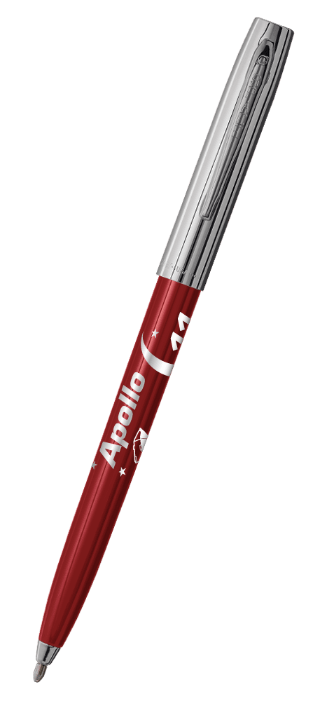 Red & Chrome Cap-O-Matic Space Pen, Apollo 11-0