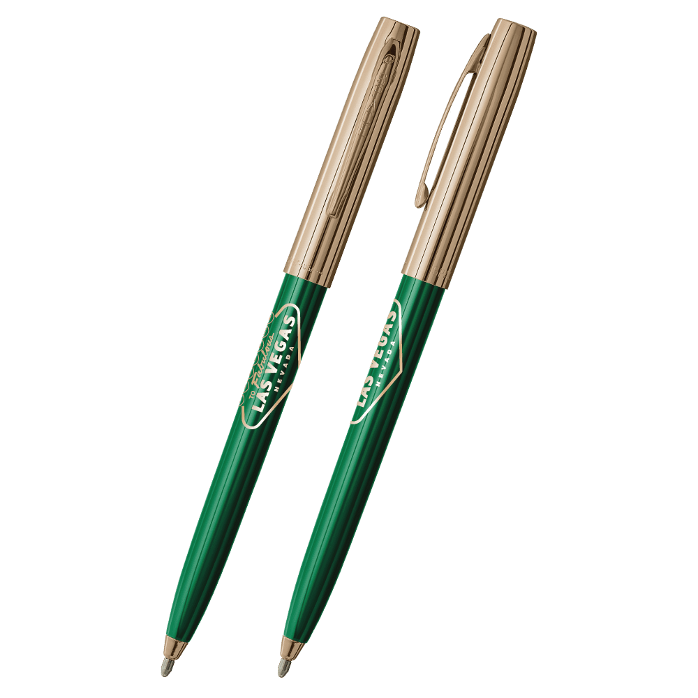Green & Gold Cap-O-Matic Space Pen, Welcome to Las Vegas-1