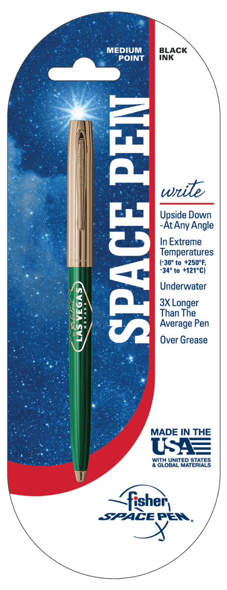 Green & Gold Cap-O-Matic Space Pen, Welcome to Las Vegas-2