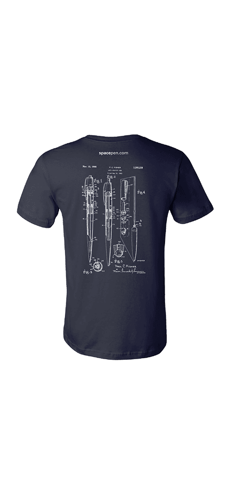 AG7 Patent Graphic Design Tee, Blue, Extra Small-0