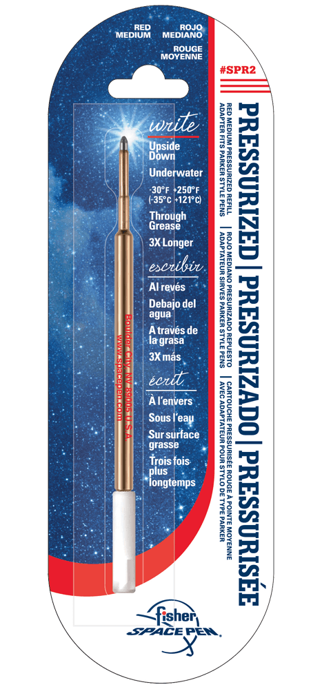 Red Ink, Medium Point Space Pen Pressurized Refill-0