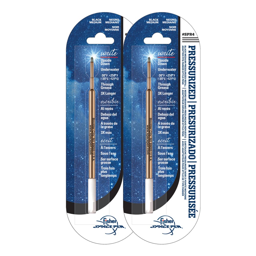 Black Ink, Medium Point Space Pen Pressurized Refill – Set of 2-0