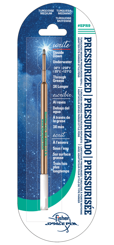 Turquoise Ink, Medium Point Space Pen Pressurized Refill-0