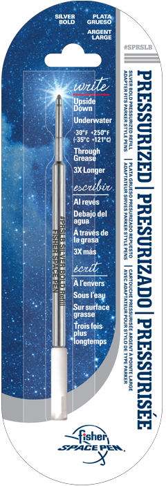 Black Ink, Bold Point Space Pen Pressurized Cartridge - Fisher