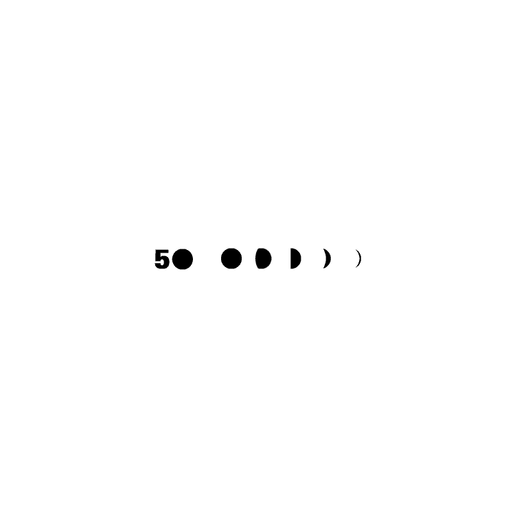 Engraving mark for 400B-50 moon cycle and 50th anniversary