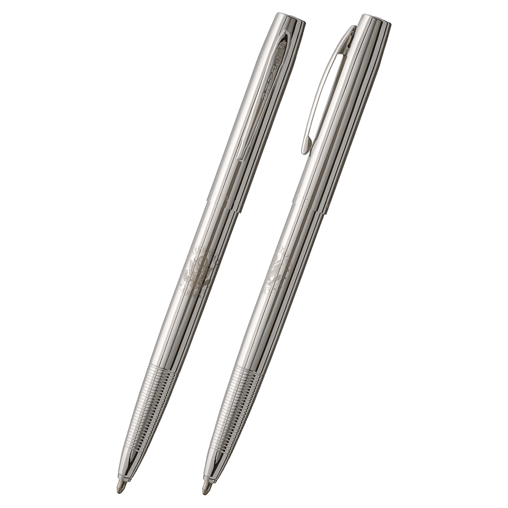 Chrome Cap-O-Matic Space Pen, Army Seal-1