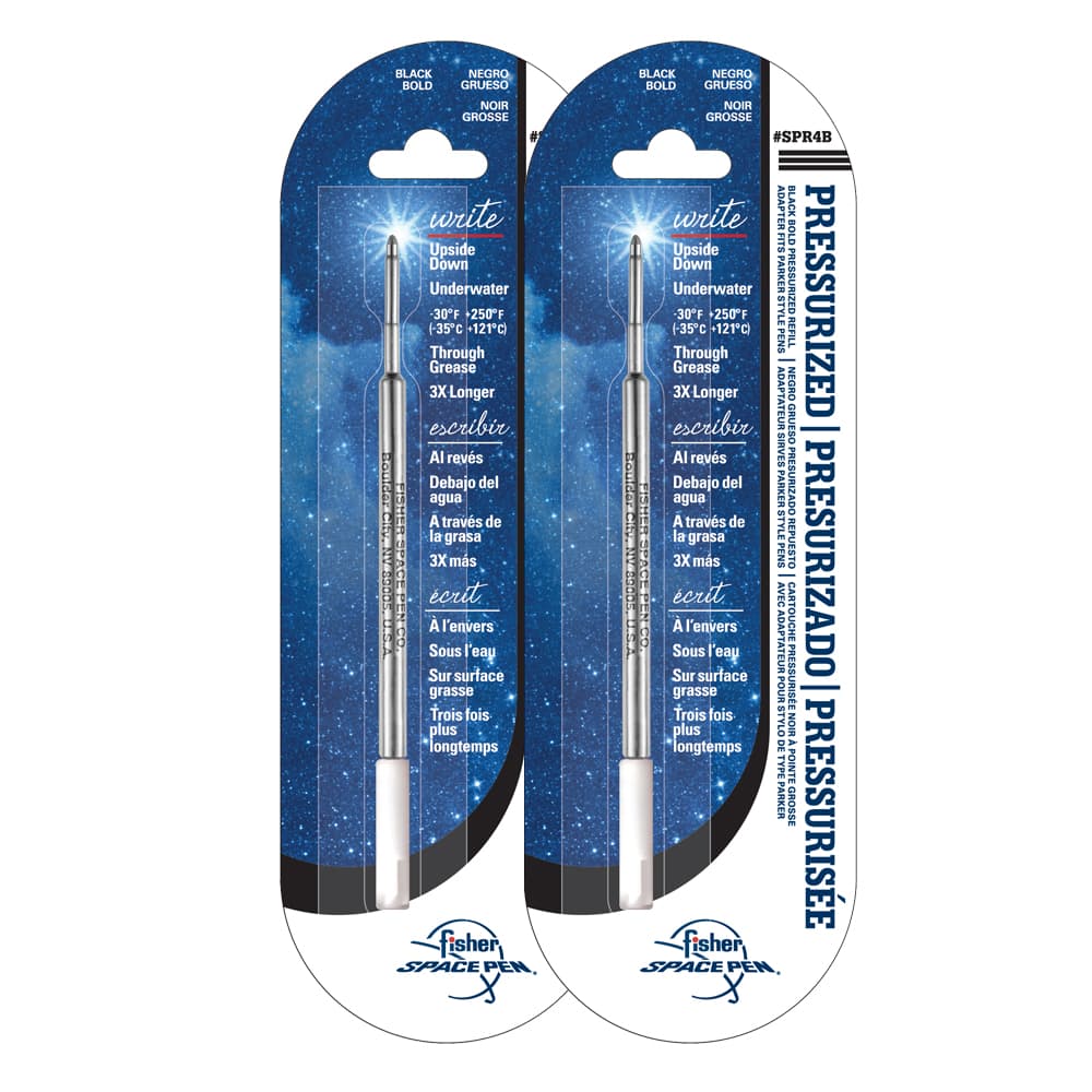 Black Ink, Bold Point Space Pen Pressurized Refill – Set of 2-0
