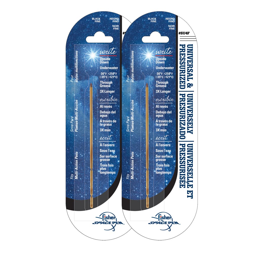 Black Ink, Fine Point Fisher Pressurized Universal Refill - Set of 2-0